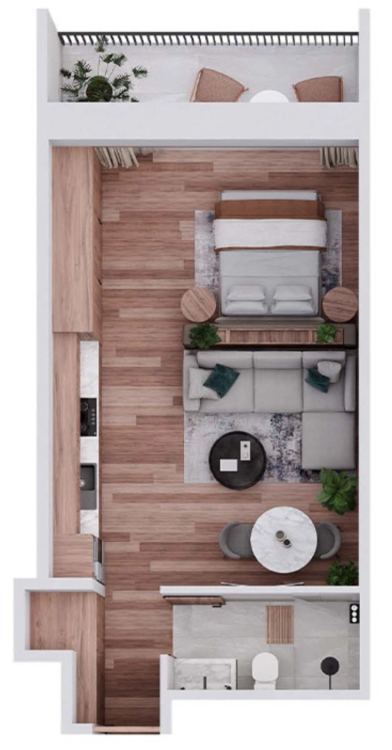 Lazaro Depto Estudio Plus